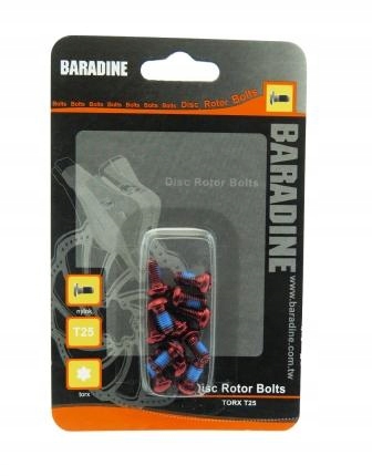 ŚRUBY DO TARCZ HAMULCA BARADINE RB-01 RED
