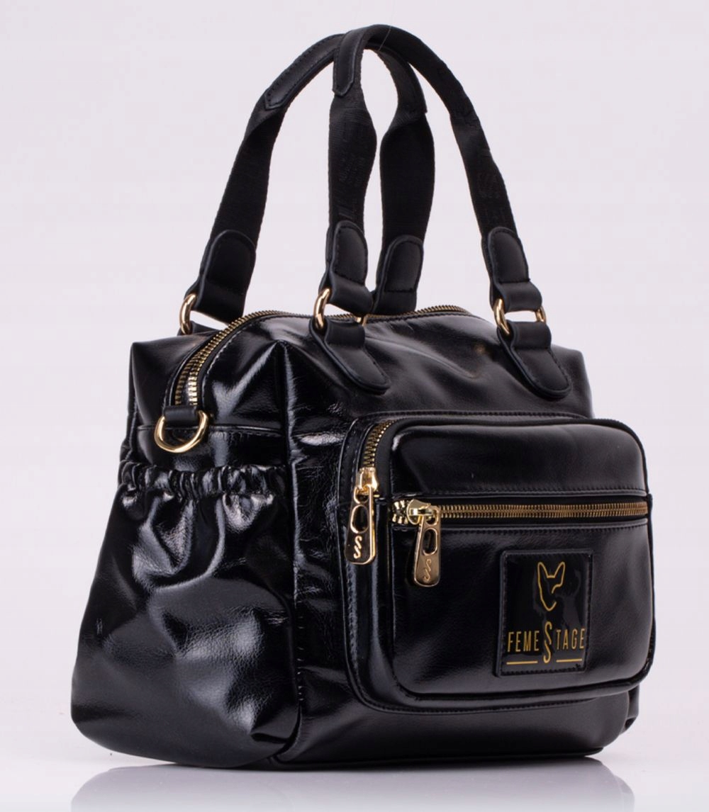 CZARNA MAŁA SPORTOWA TOREBKA Z ZAMKIEM FEMESTAGE Marka Monnari