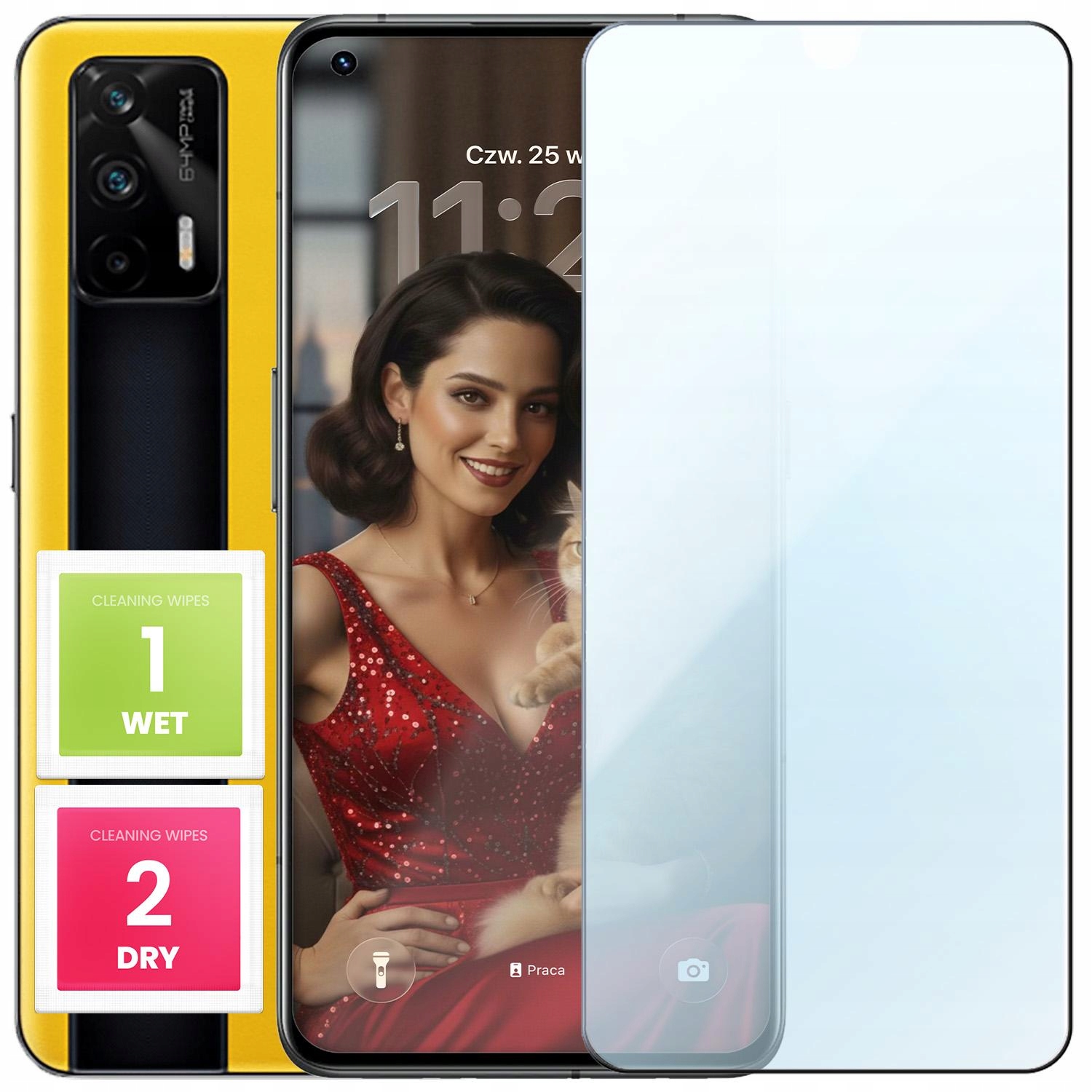 Szkło Hartowane Płaskie Do Realme Gt 5G (Ochronne, 9H, 2.5D, Szybka)