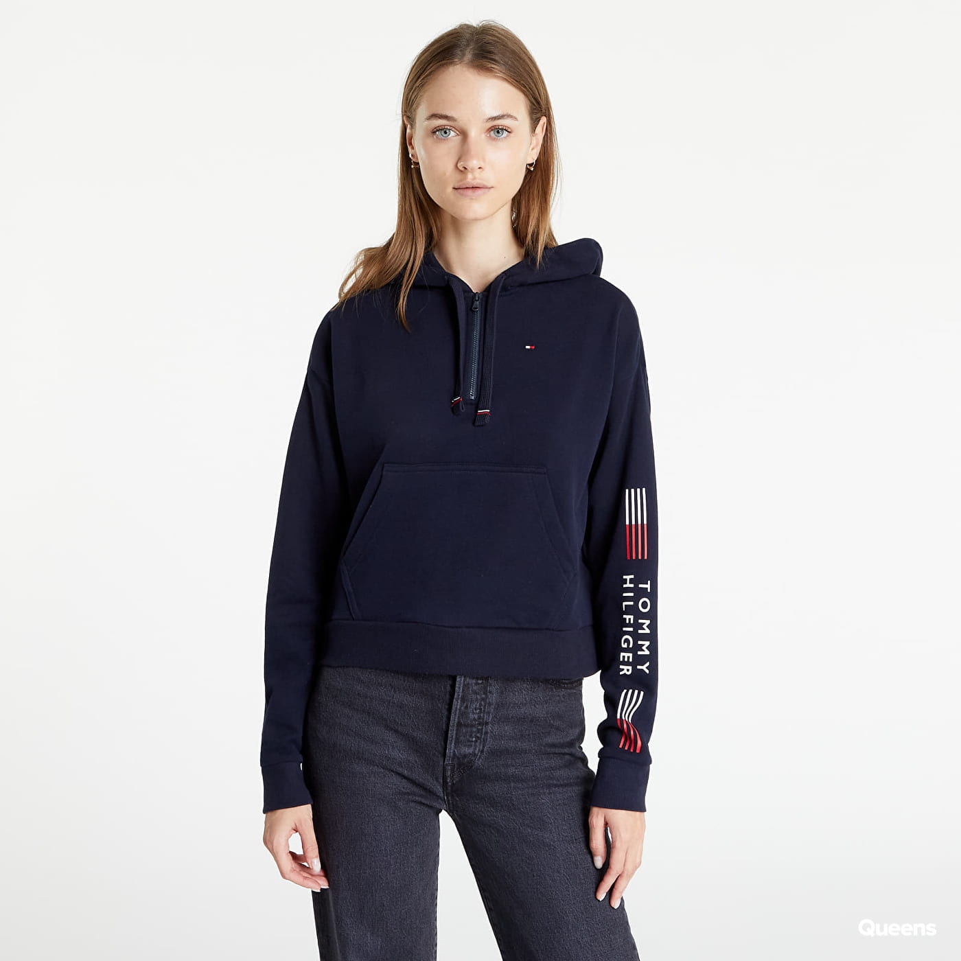 Mikina Tommy Hilfiger UW0UW03587 Navy velikost Xs