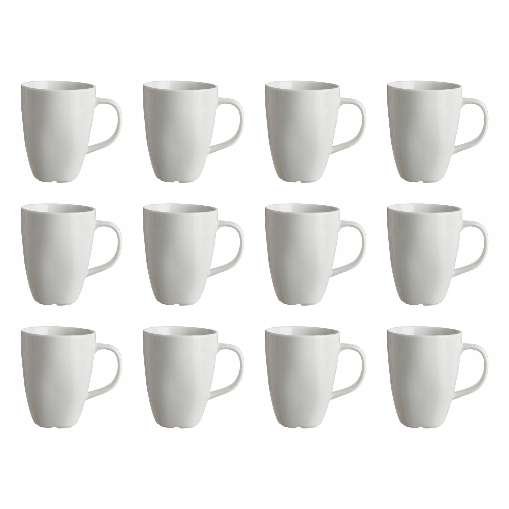 12 ks Hrnek Vardera bílý 30 cl porcelán skalní elegantní