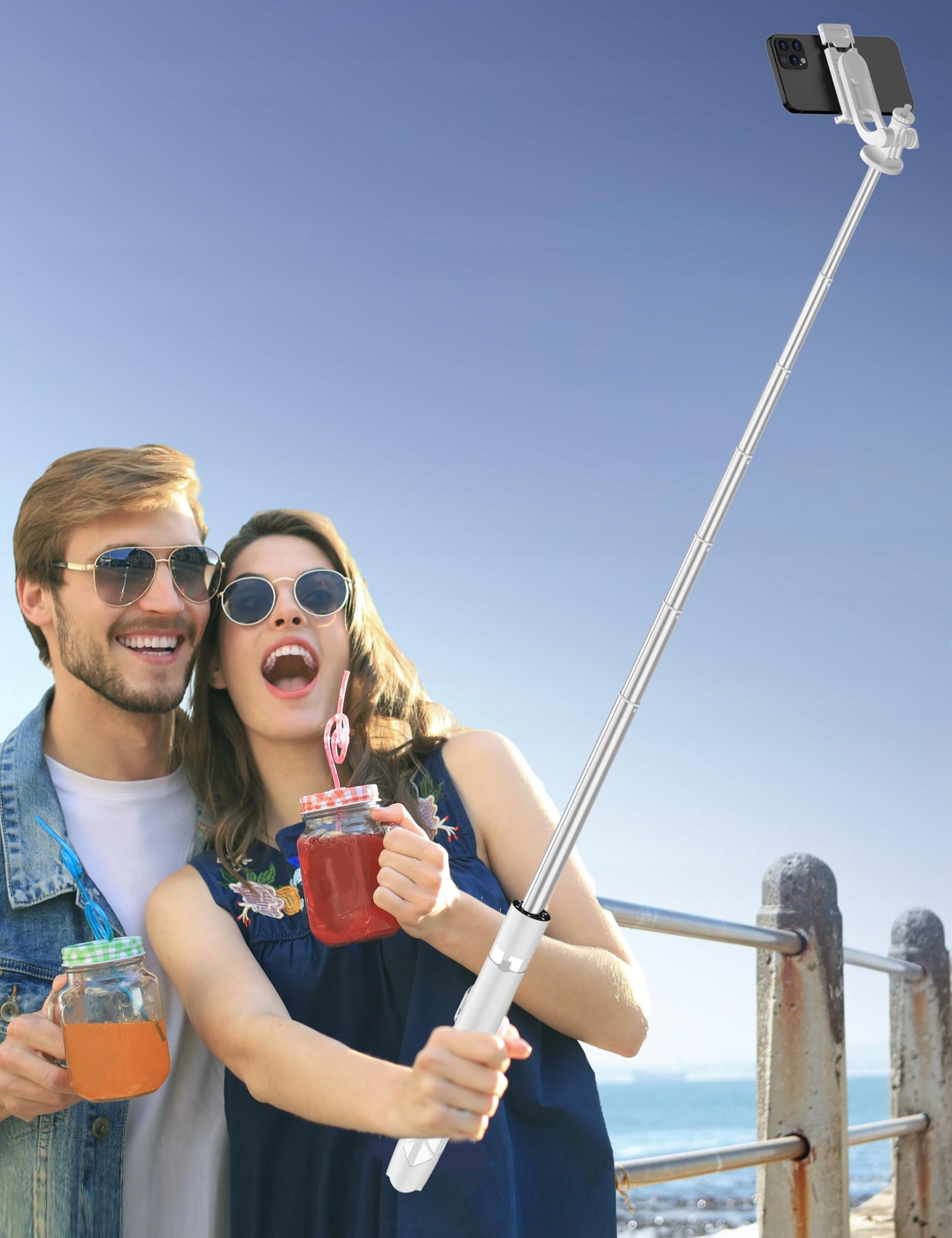 Aluminiowy Statyw Selfie Stick Do Telefonów i Kamer — miniatura 7