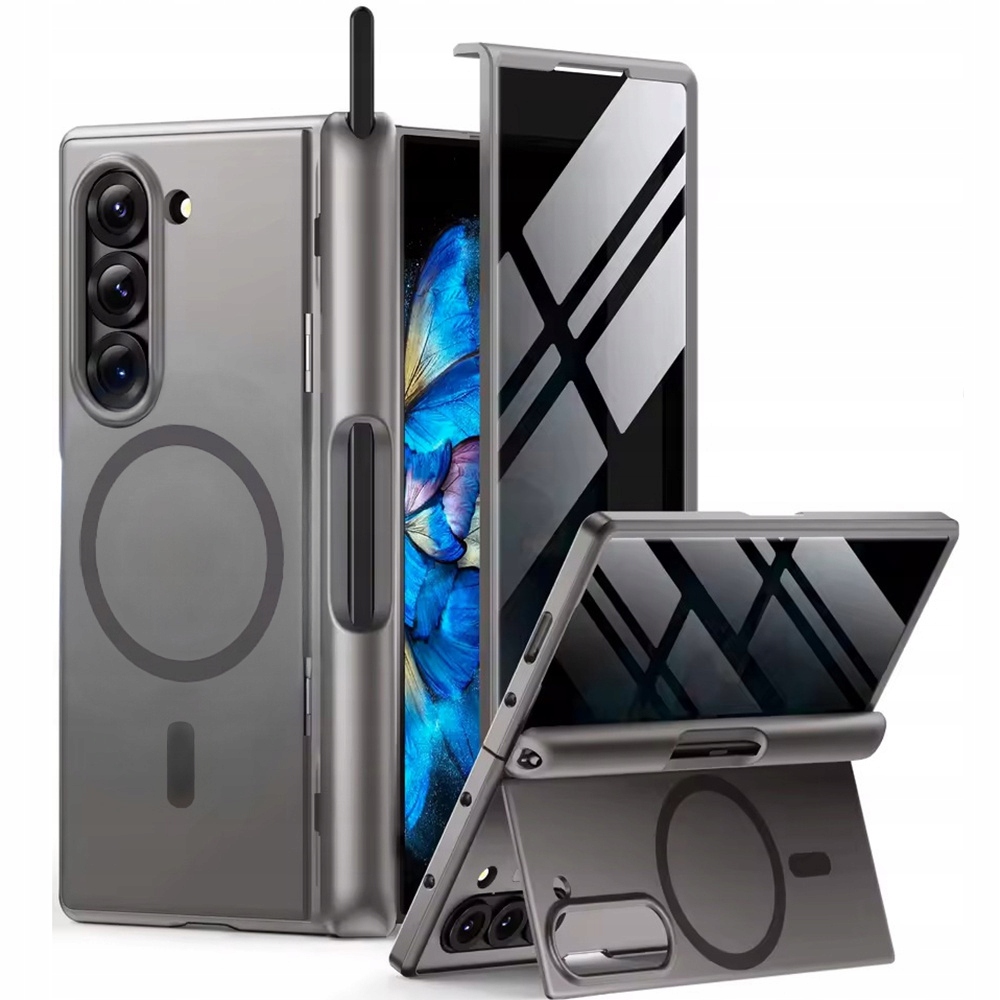 Pouzdro Berfy pro Galaxy Z Fold6, ochrana displeje proti poškrábání, stojánek pro MagSafe