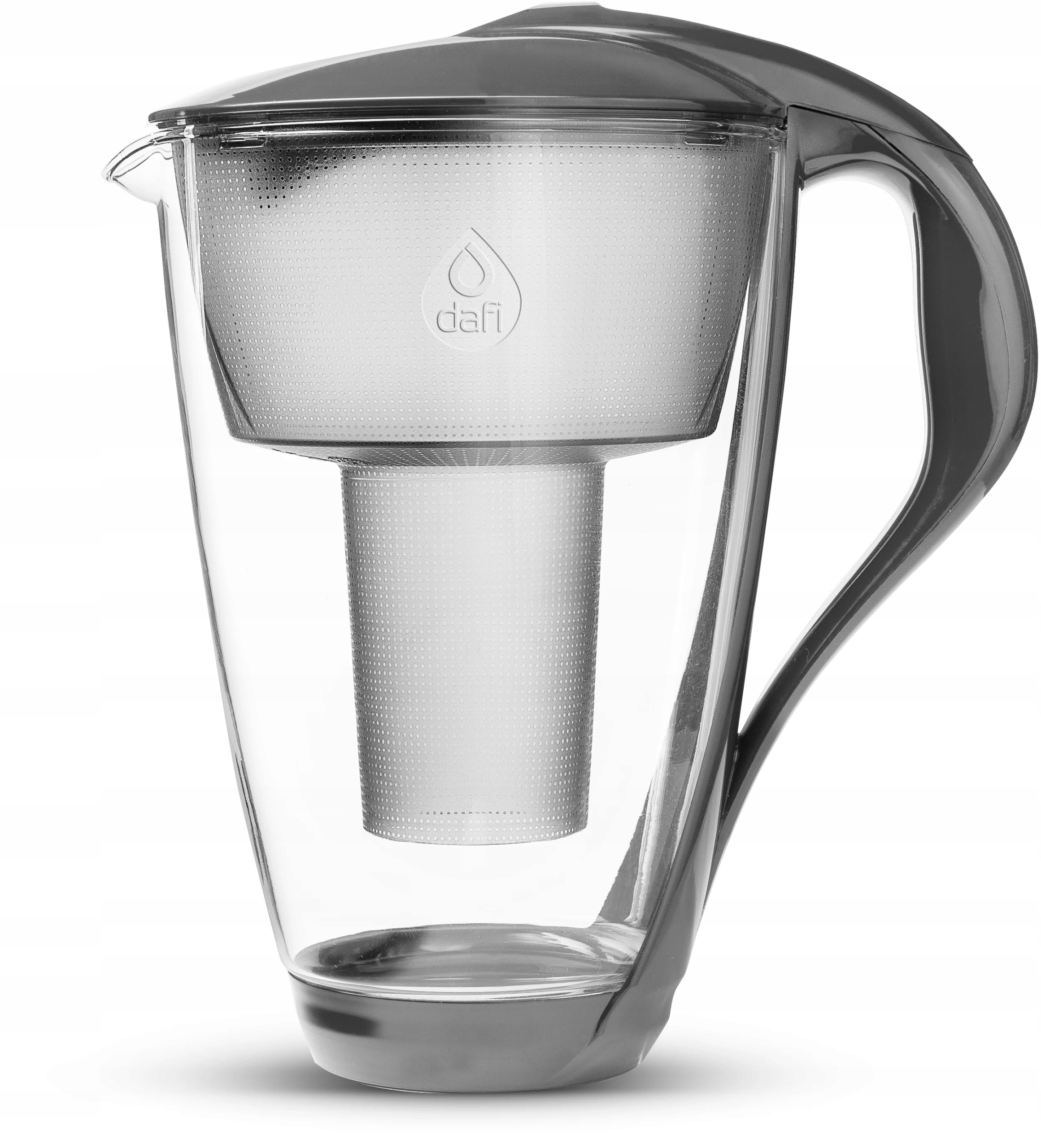 Dafi Crystal Led dzbanek filtrujący szklany antracyt 2 l +wkład filtrujący