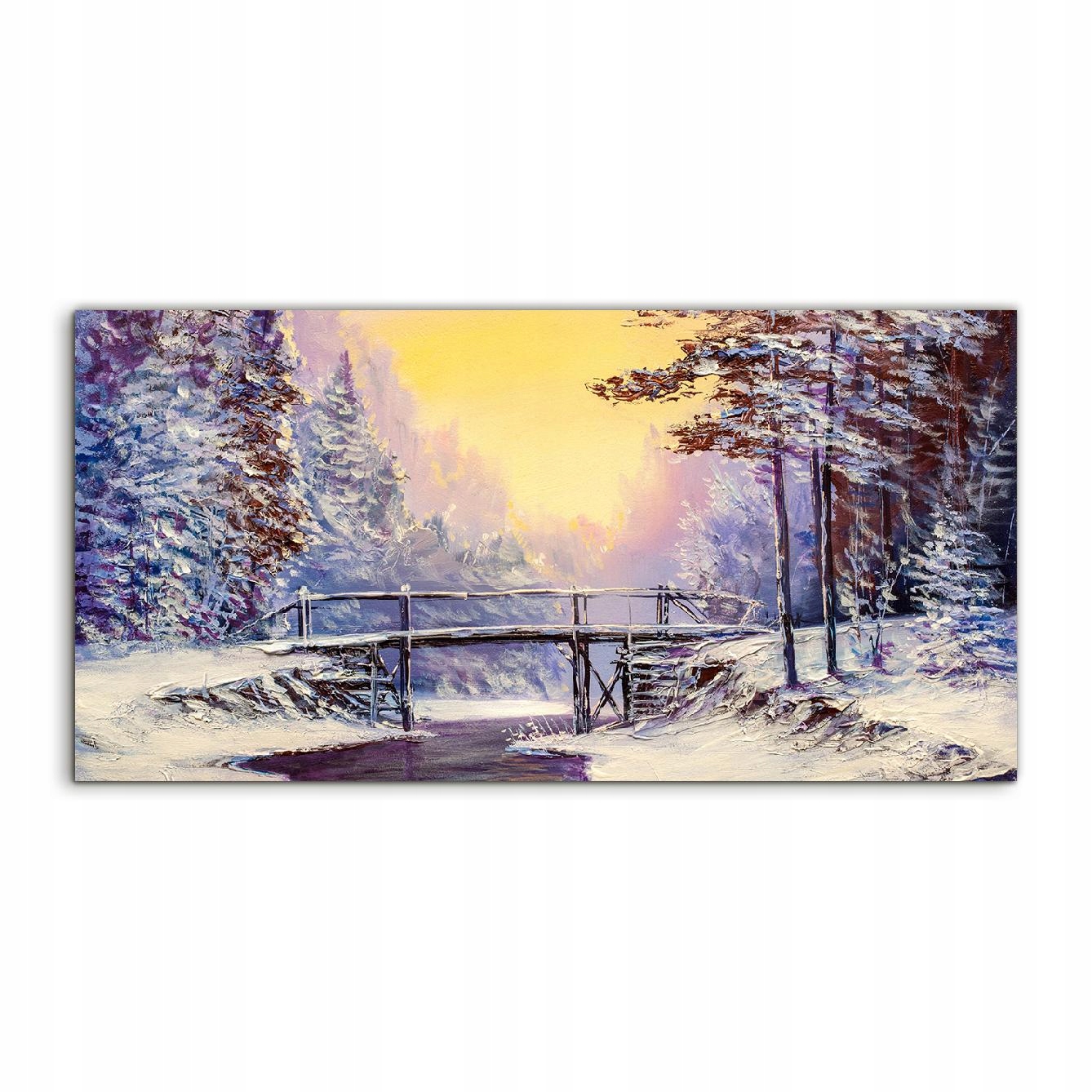 

Obraz akrylowy 120x60 nowoczesny Most Rzeka Zima