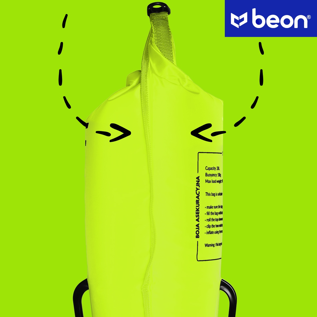 BOJKA DO PŁYWANIA BOJA ASEKURACYJNA TRIATHLONOWA Z SUCHĄ KOMORĄ DMUCHANA Rodzaj bojka