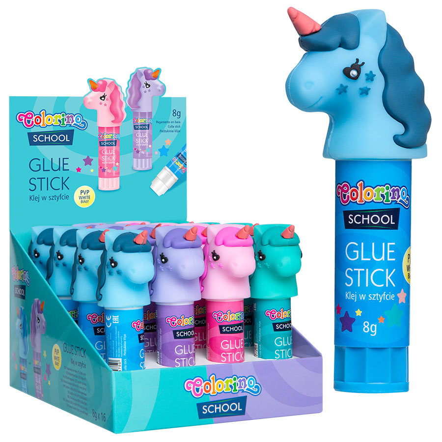 COLORINO KLEJ W SZTYFCIE FIGURKA JEDNOROŻCA