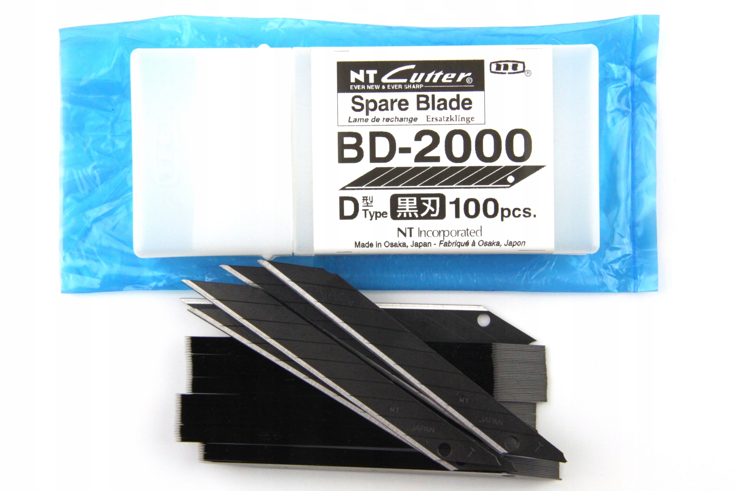 

Ostrza łamane czarne 9 mm Kąt 30 Nt Cutter BD-2000