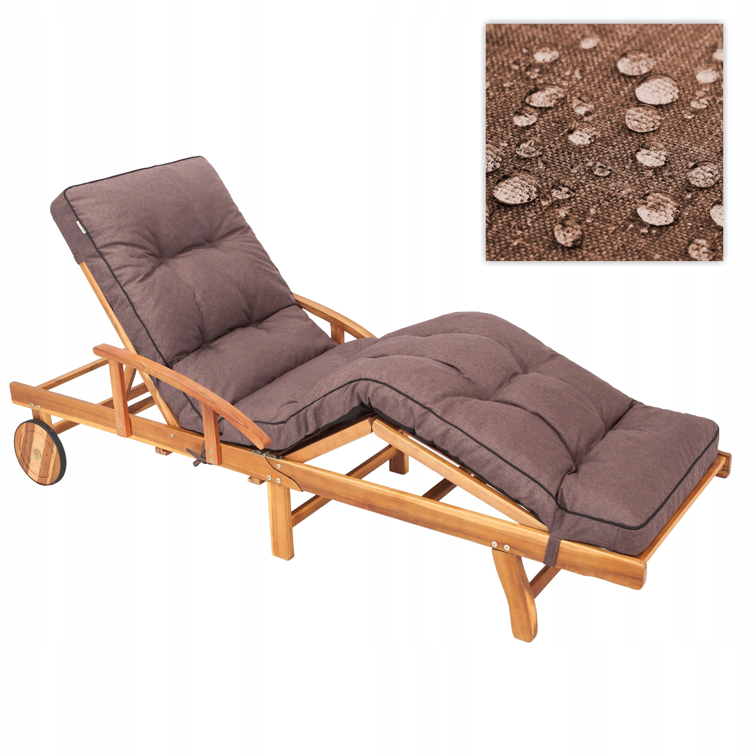 Poduška Na Záhradné Lehátko dlhá, Vodotesný vankúš na kreslo a lavičku 200x55