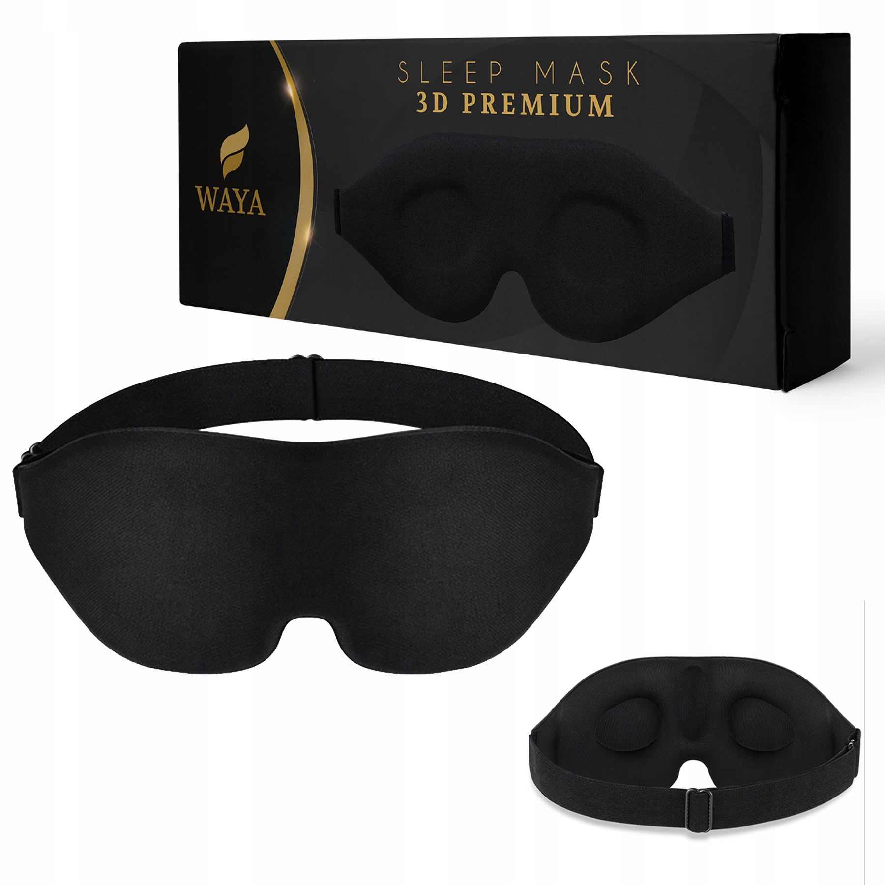 OPASKA MASKA MASECZKA NA OCZY ZDROWY SEN SPANIA PODRÓŻY MIĘKKA WAYA 3D Wzór dominujący bez wzoru