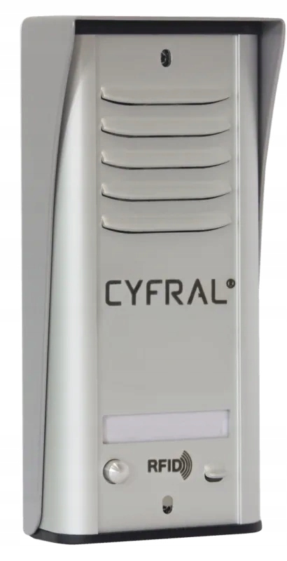 Analogový vnější panel Cyfral 1-místný Cosmo R1 stříbrný