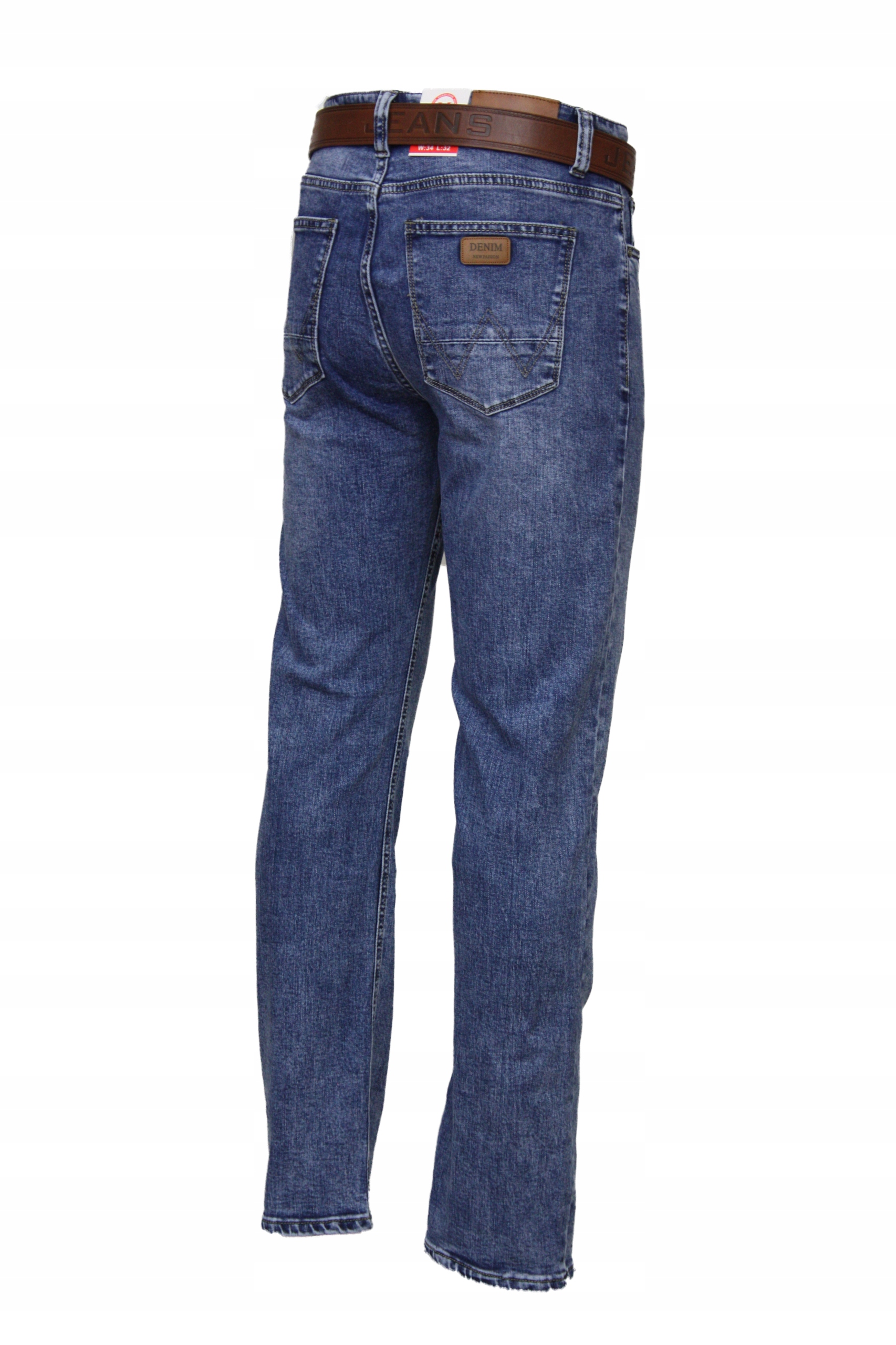 SPODNIE MĘSKIE KLASYCZNE JEANS PROSTA NOGAWKA- REGULAR W38 L32 Pas 100-102 Marka inna