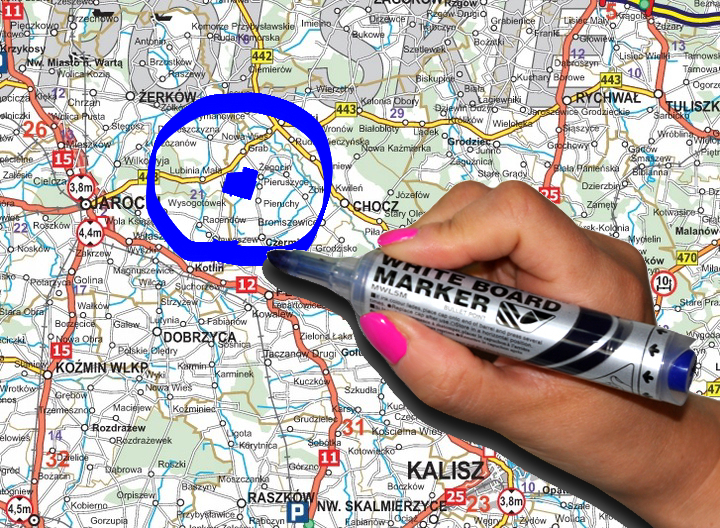 Polska mapa ścienna administracyjno-drogowa + system e-TOLL 2024 1:560 Marka inna