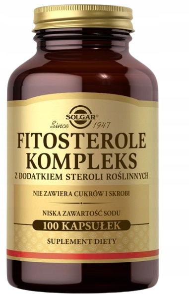 Solgar Fitosterole Kompleks 100 kapsułek Cholesterol Serce