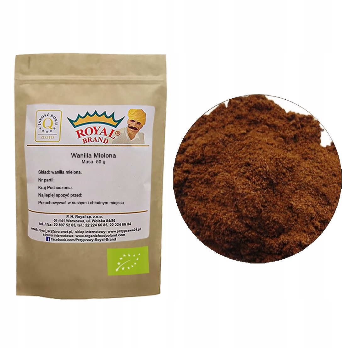 Levně Ekologická Vanilka v prášku Bio Vanilkové tyčinky mleté 50 g Bez přísad