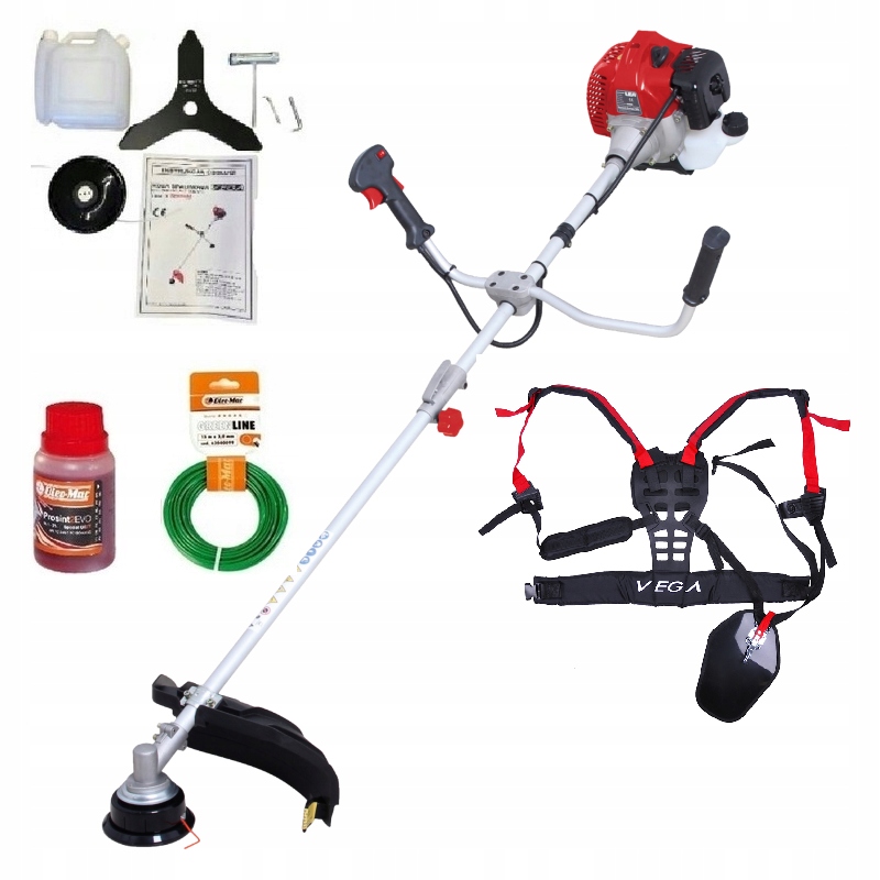 Kosa Spalinowa Vega VL430BP 42,7CCDZIELONY Wałek Głowica+tarcza Żyłka +olej