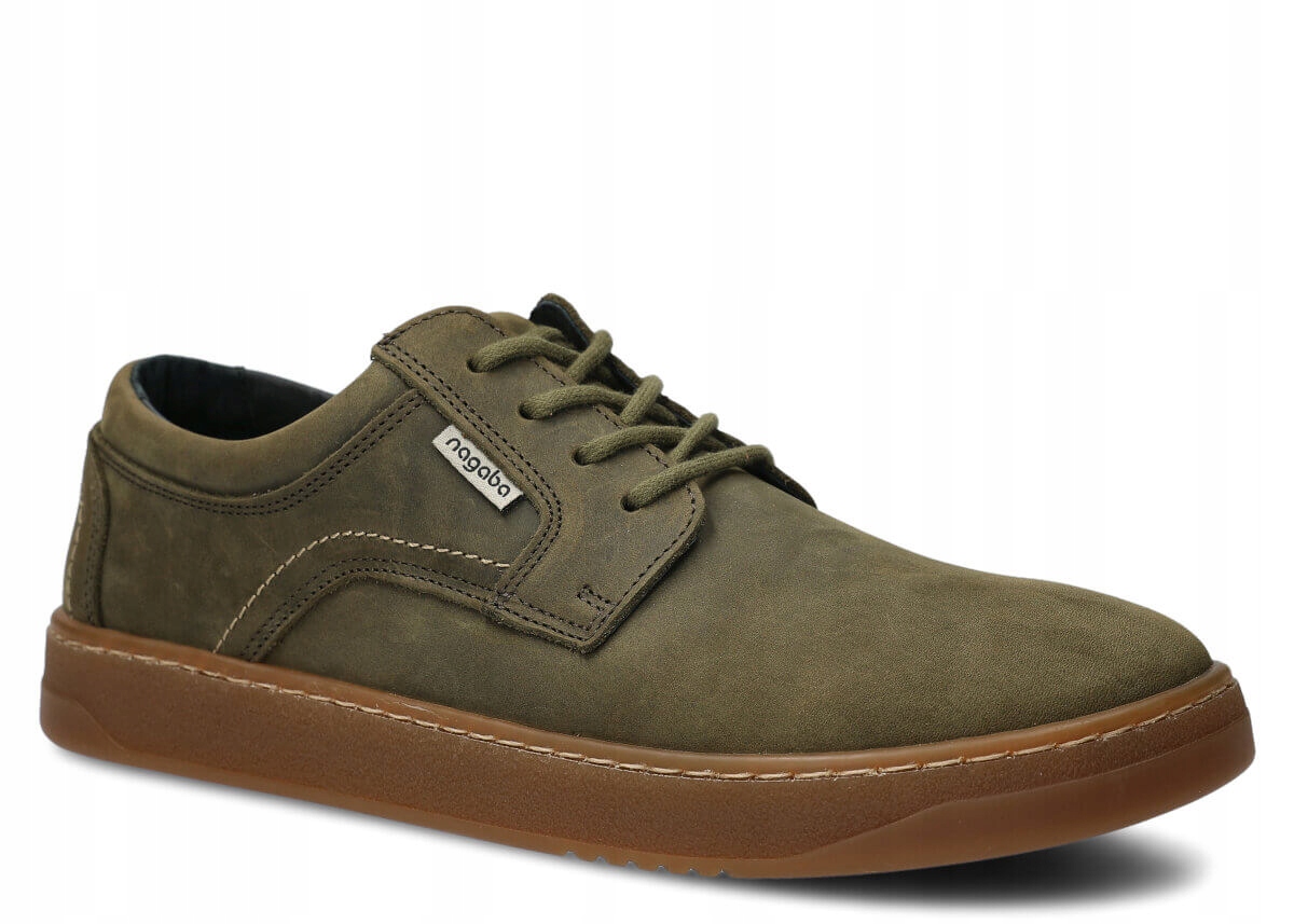 Pánské Kožené Polobotky Zelené Nagaba 476 Široké Nohy, Pohodlné 44