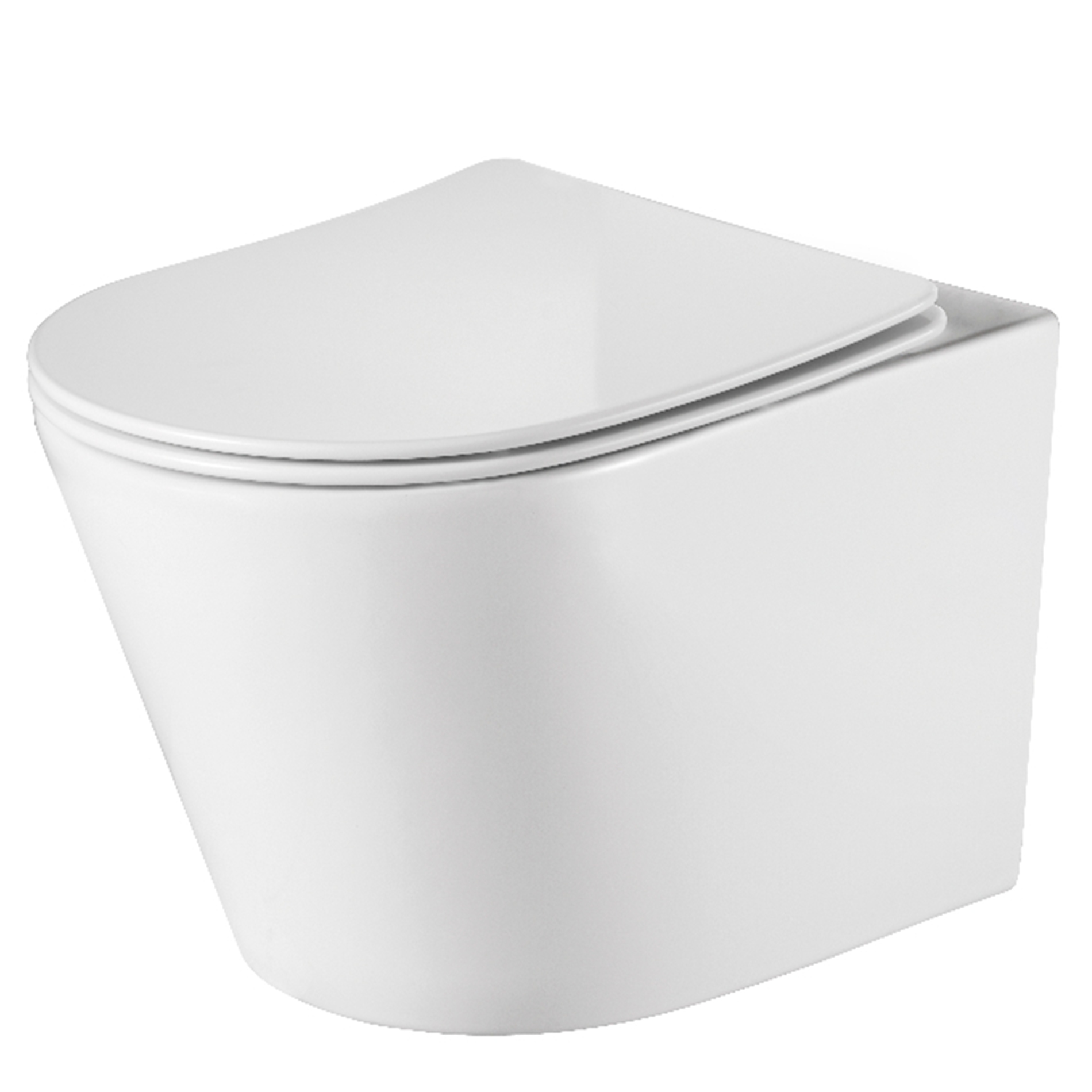 Wc Mísa Bílá Závěsná Bezpřírubová Rimless Deska Rohová Sada