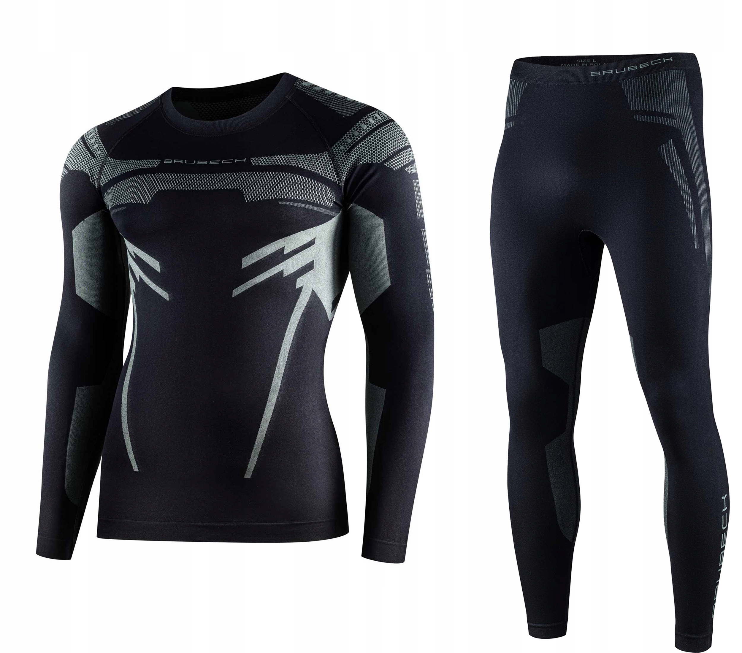 BIELIZNA MĘSKA TERMICZNA BRUBECK DRY KOMPLET BLUZA I SPODNIE S
