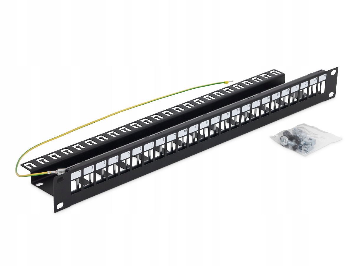 19" modułowy panel krosowy na maks. 24 keystone'y