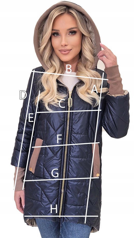 PRZEJŚCIOWA PIKÓWKA KURTKA NA WIOSNĘ, WIOSENNA DAMSKA Z KAPTUREM LEKKA 4XL Rozmiar 4XL