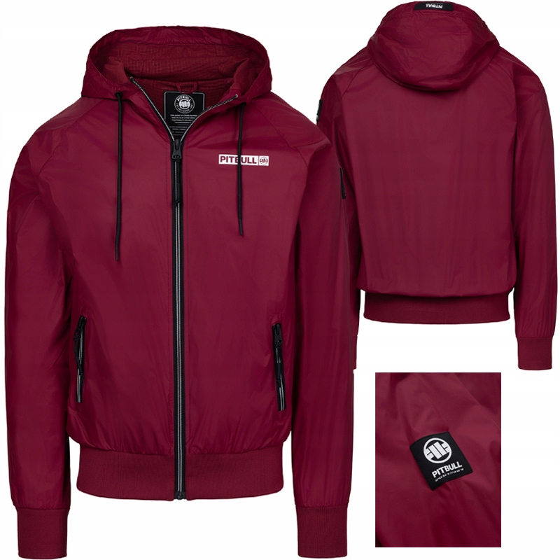Pit Bull kurtka Athletic Logo burgundy od Ari roz M