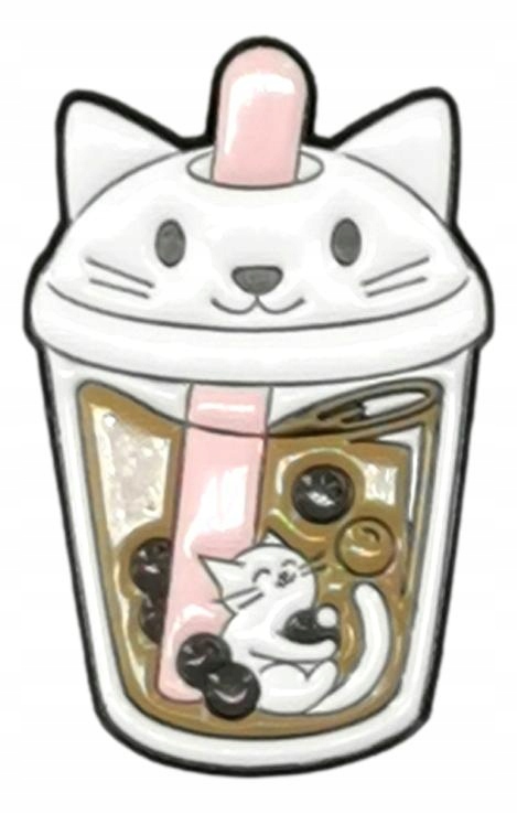 

Przypinka Koktajl Kot Czekoladowy Deser Metal Pin