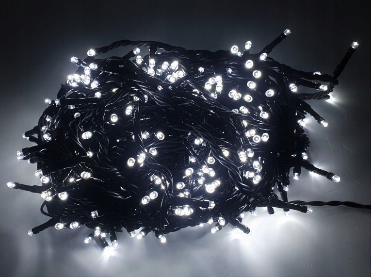 LAMPKI CHOINKOWE 400 LED ZEWNĘTRZNE ŚWIATEŁKA ŚWIĄTECZNE ZIMNY BIAŁY FLASH Liczba lampek 301 - 500