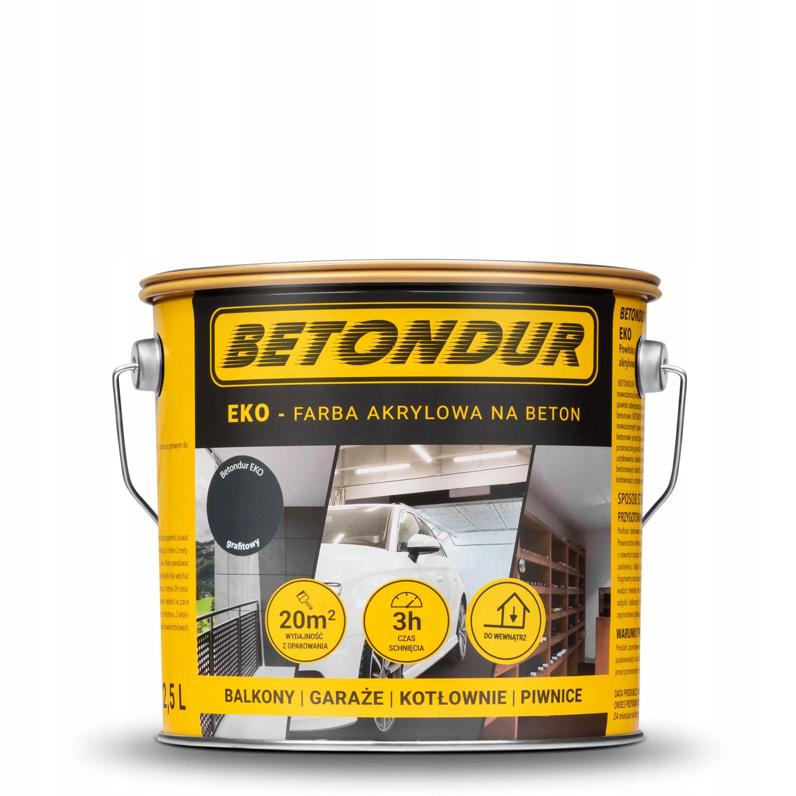 Betondur Eko Barva ekologická pro Betonu Barva Grafitová Objem 2,5 l