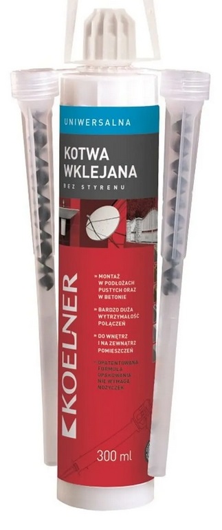 KOTWA CHEMICZNA WKLEJANA POLIESTROWA 300ML BEZ STYRENU KOELNER KEM-PSF