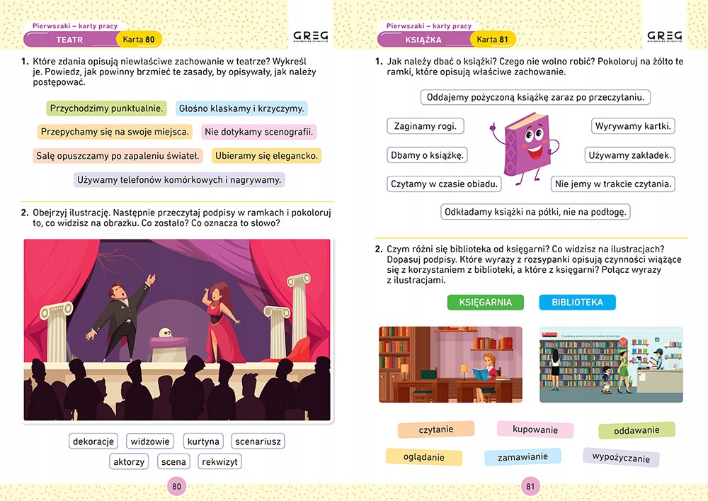 KARTY PRACY x2 Pierwszaki + Matematyka kl. 1 GREG Tytuł Matematyka. Karty pracy w szkole i w domu. Klasa 1