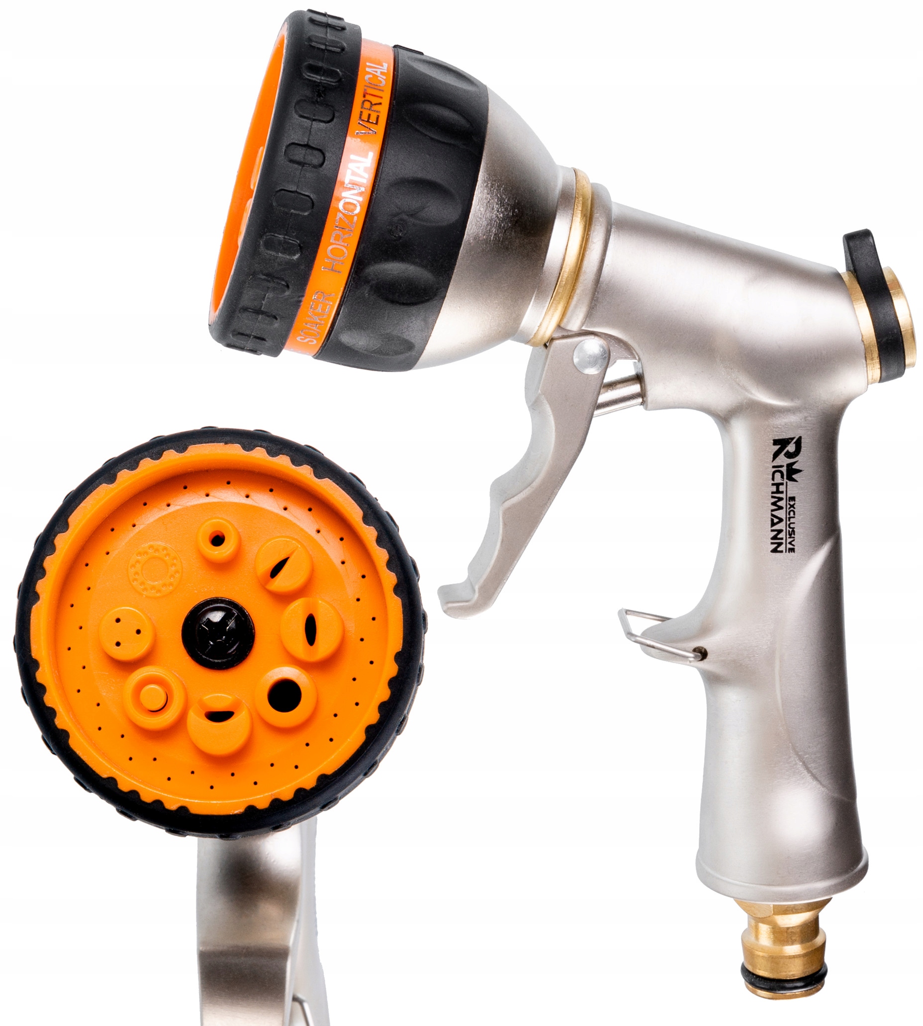 ZRASZACZ DO WODY PISTOLET OGRODOWY 8FUNKC METALOWY