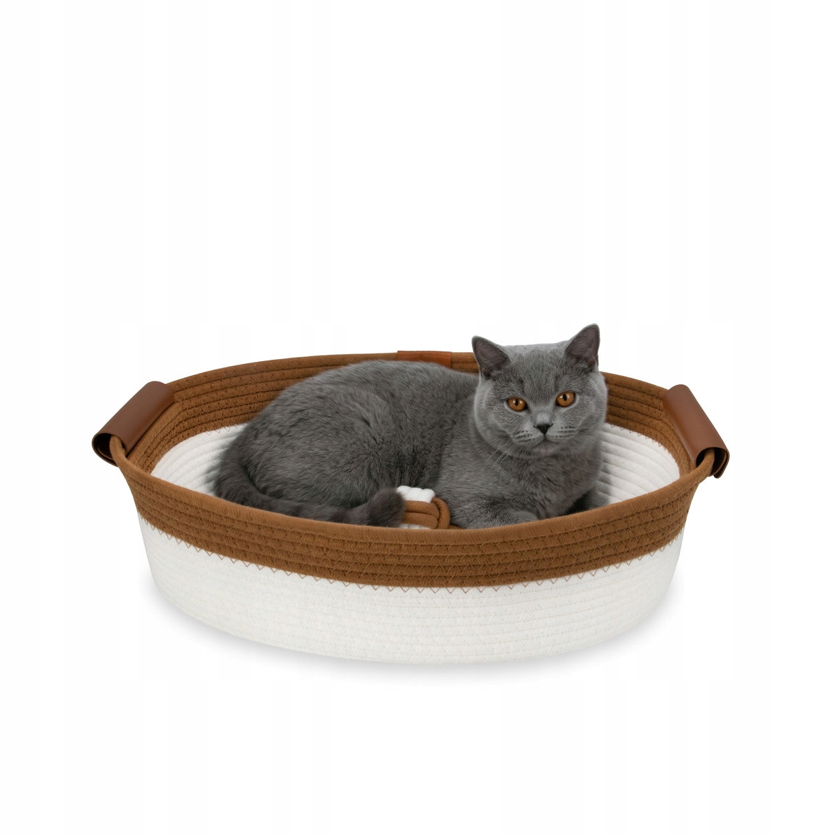 Pelíšek Pro Psa Kočku Elipse Carinio Pletené Bavlněné Oválné 50 x 34 cm