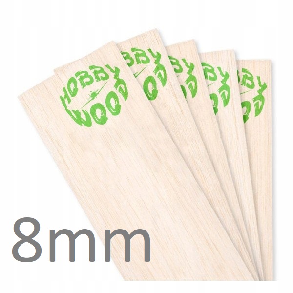 

Balsa 8mm średnio-twarda 50cm