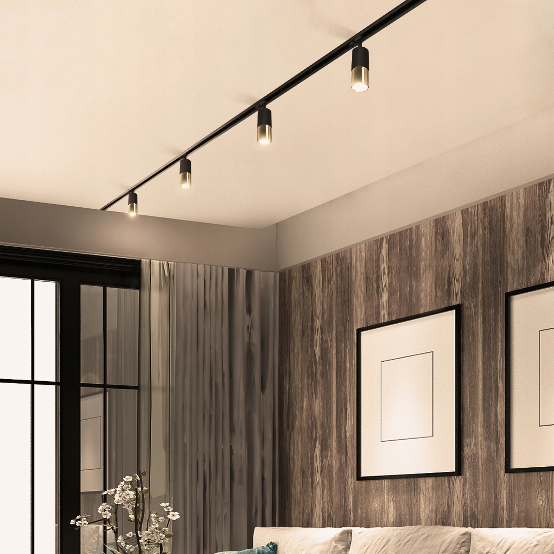 Reflektor szynowy LED czarno - złoty GU10 Marka Syntron