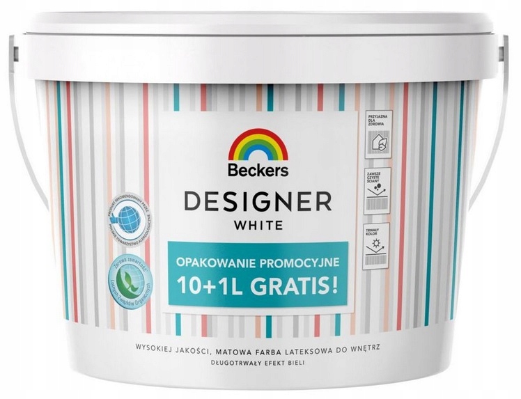 

Farba Lateksowa Biała Beckers Designer White 11L