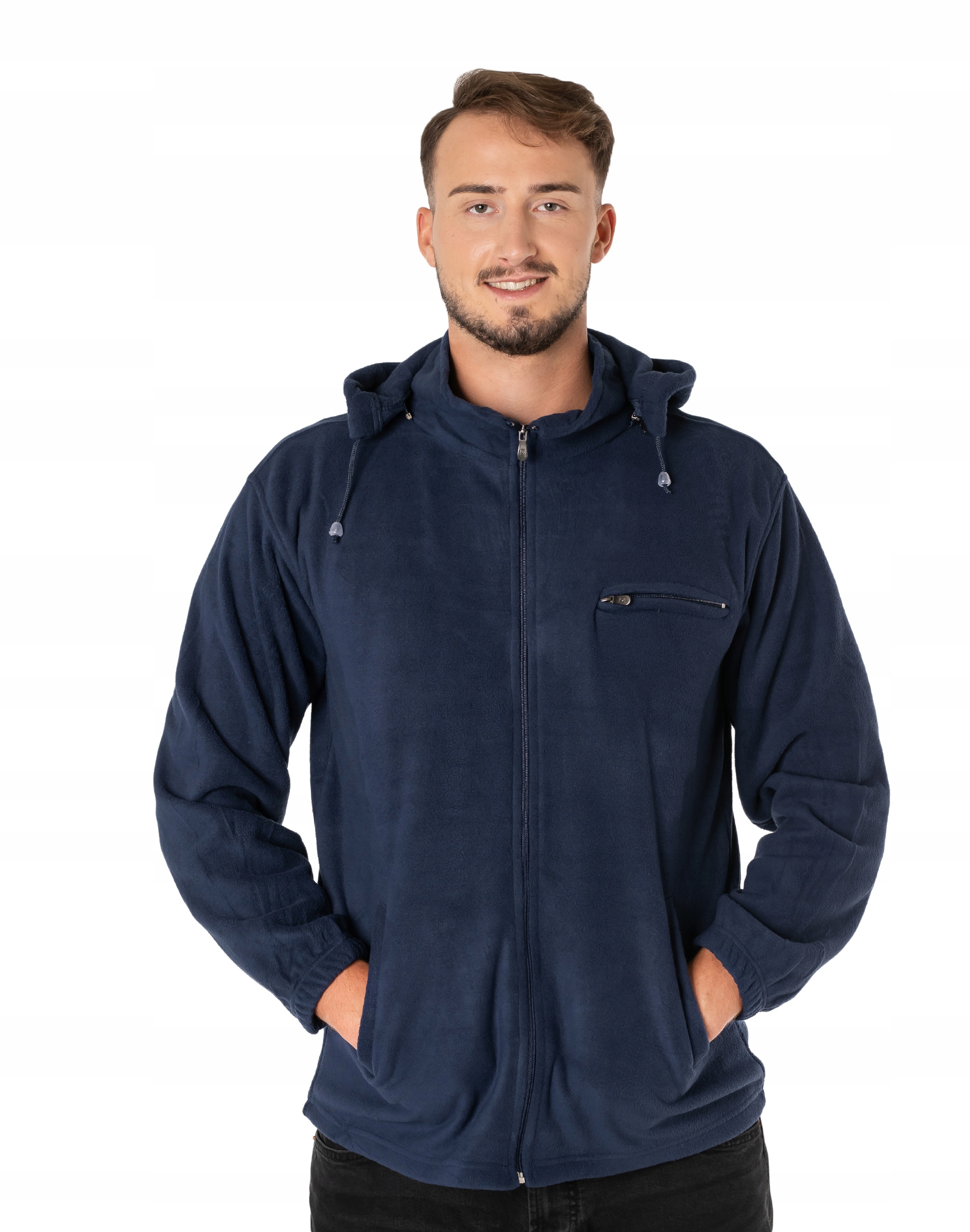 

Ciepła Bluza Polarowa Męska z Kapturem 4062-2 3XL