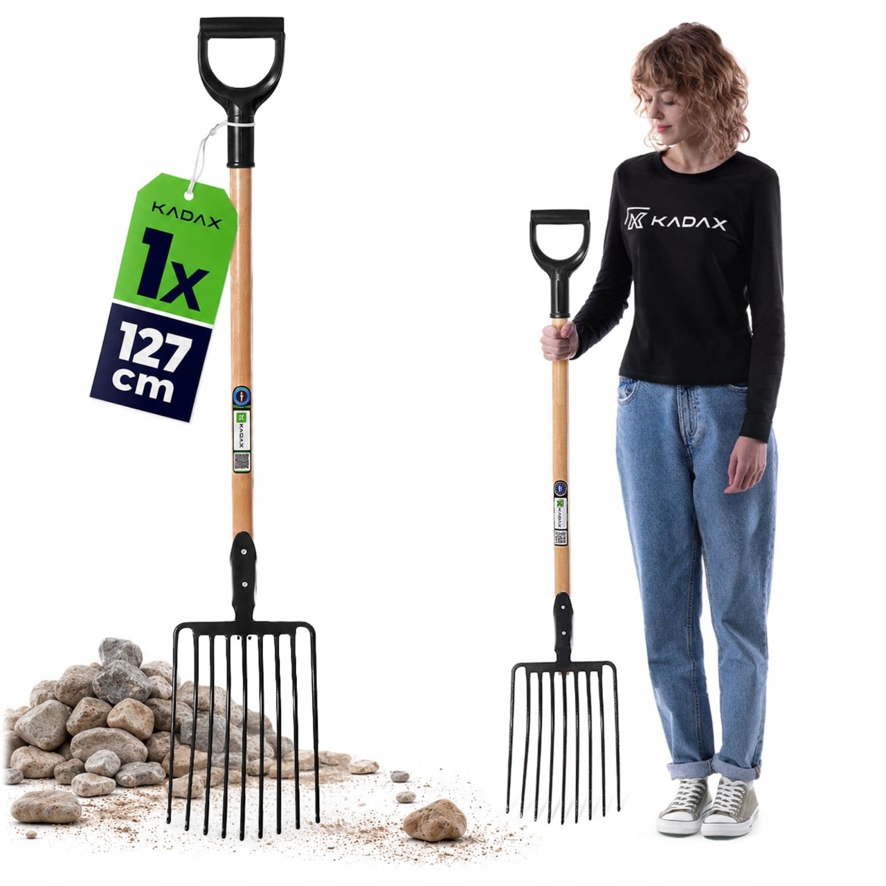 Vidle Gable Na Kameny 9 Zubové Kovové Zahradní Pevné 129 Cm