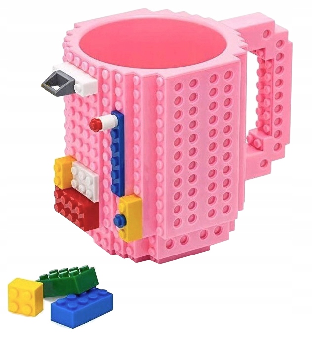 

Kubek Diy z klocków lego różowy do kawy+ klocki