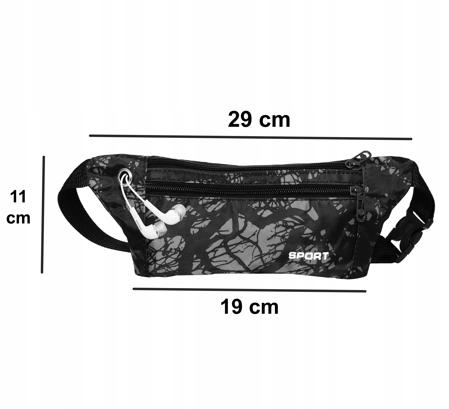 PAS DO BIEGANIA NERKA SASZETKA SPORTOWA NA TELEFON Kolor dominujący odcienie zieleni