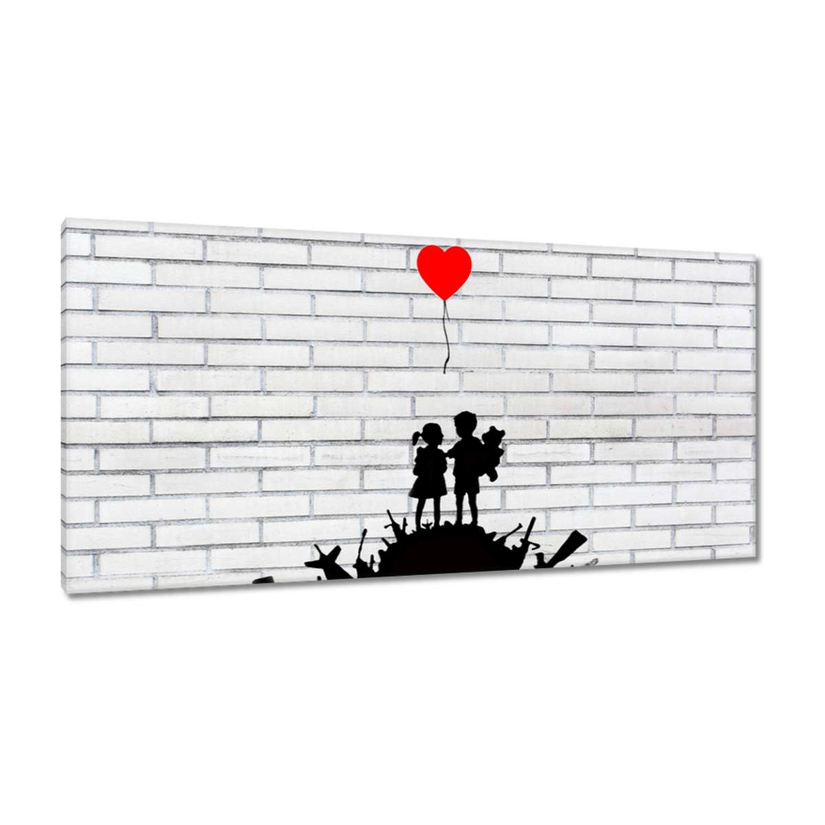 Obrazy 115x55 Banksy Sterta zbraně Balón