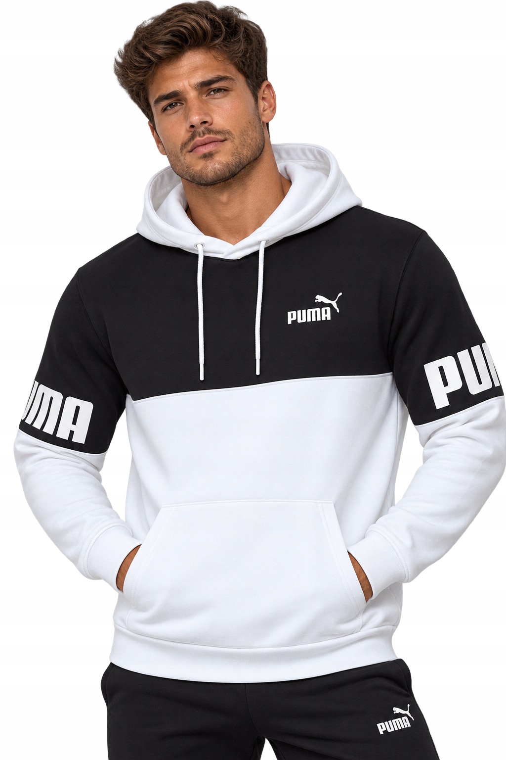 3299 Pánská Mikina Puma Klokanka S Kapucí Sportovní Bavlněná Power 2XL