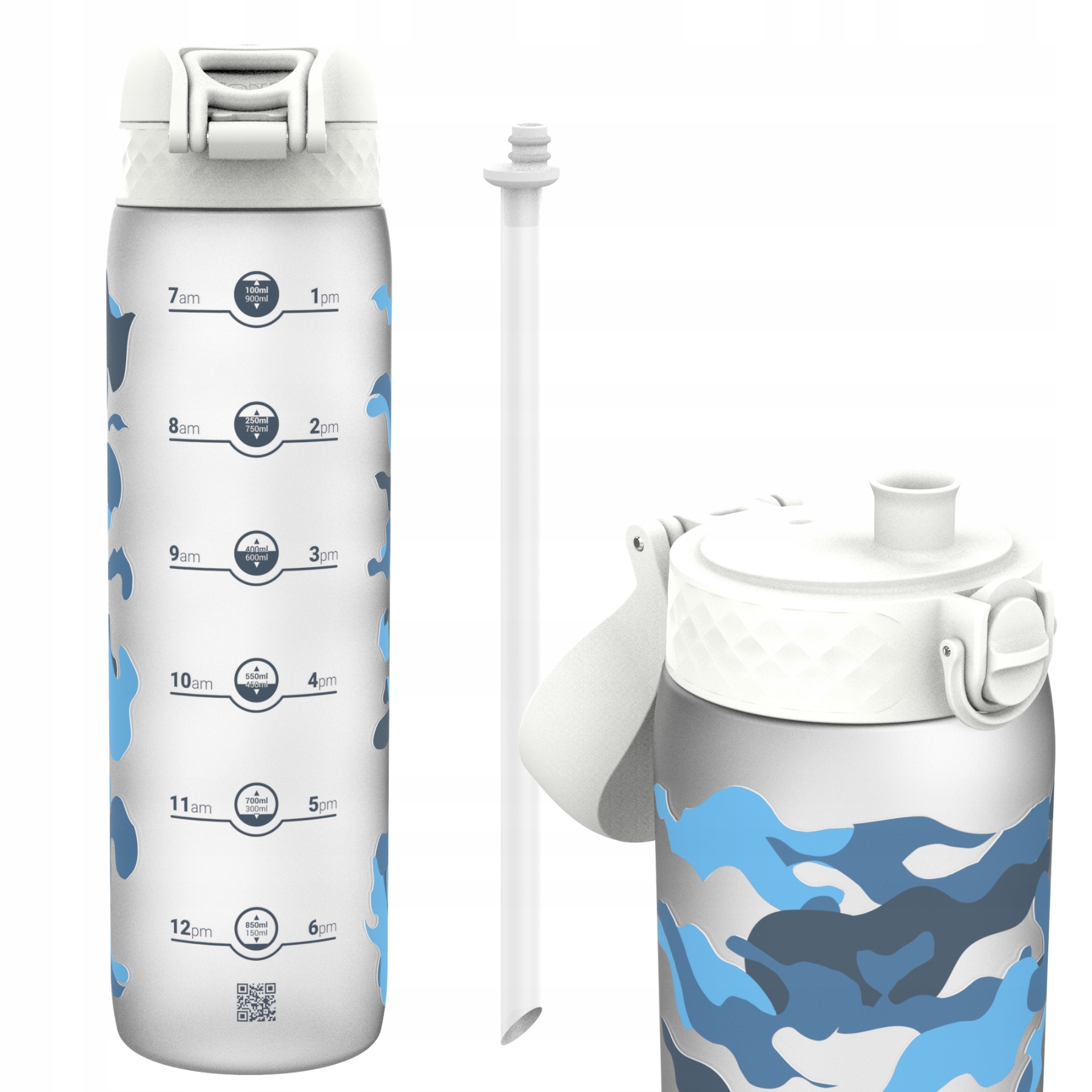 Bidon Ze Słomką Motywacyjny Motivator Z Rurką Sportowy Ustnik ION8 1 L