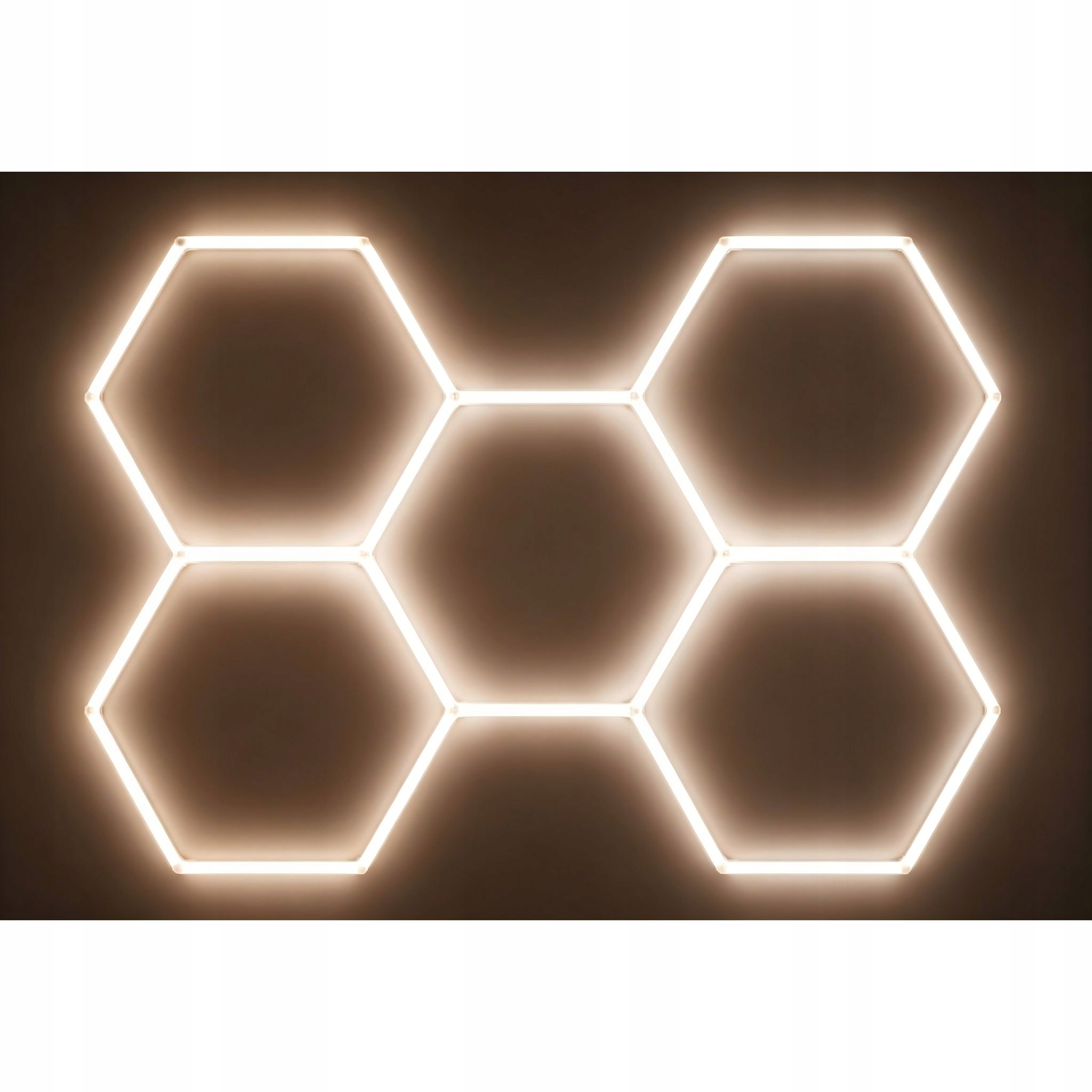 Panel Led Lampa Hexagón Stropné Osvetlenie Pre Garáž Dielňa 162,8x231,5