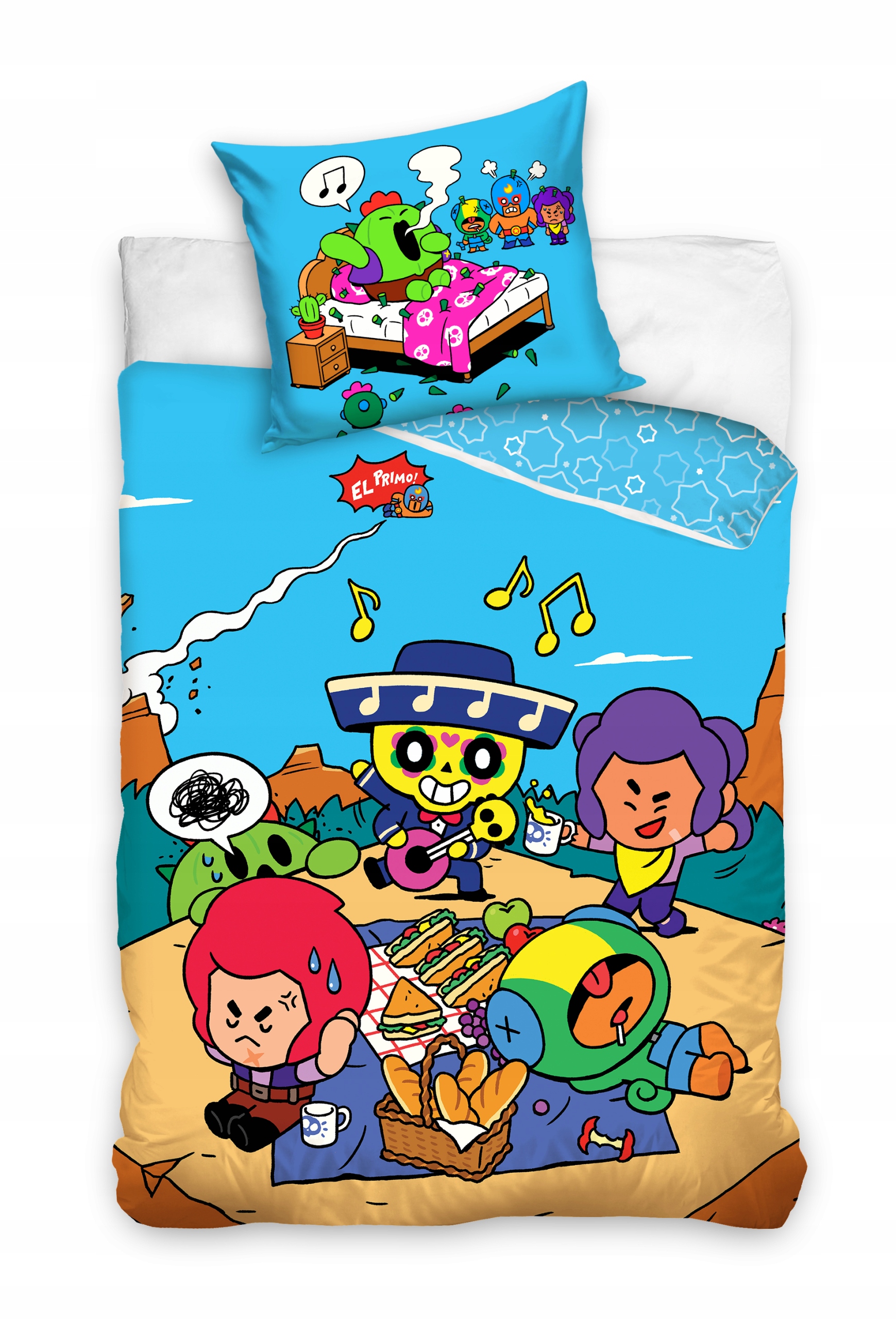 

Pościel Brawl Stars 140x200 Gra Spike Leon Poco 02