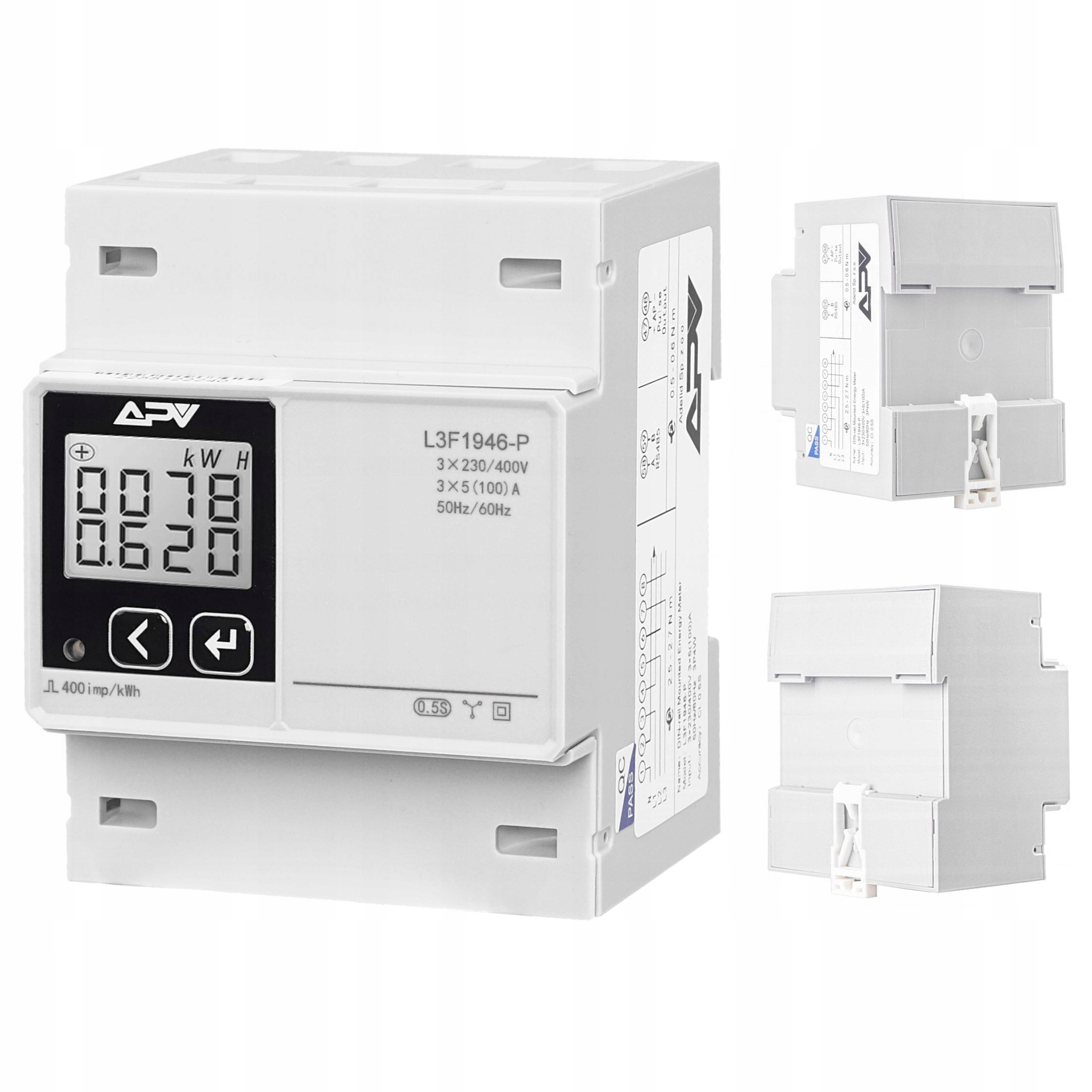 Licznik Energii Trójfazowy Dwukierunkowy 3FAZ 100A Modbus RS485 Kombajn