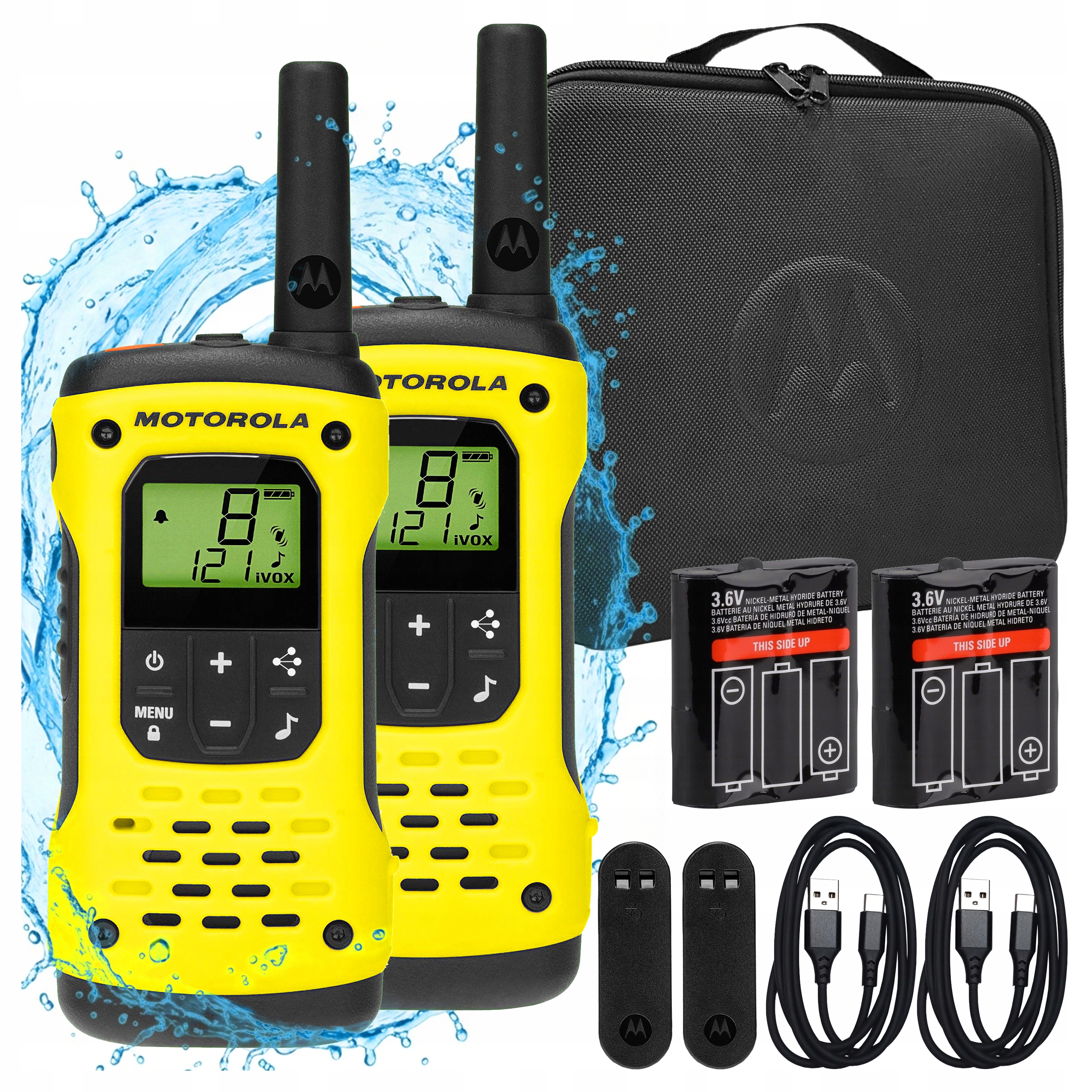 Krótkofalówka Walkie Talkie Motorola T92 H2O Wodoodporne Zasięg 10km Etui