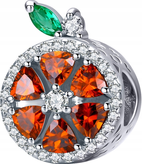 2 x Charms Pomeranč Charms Stříbro 925 Charms