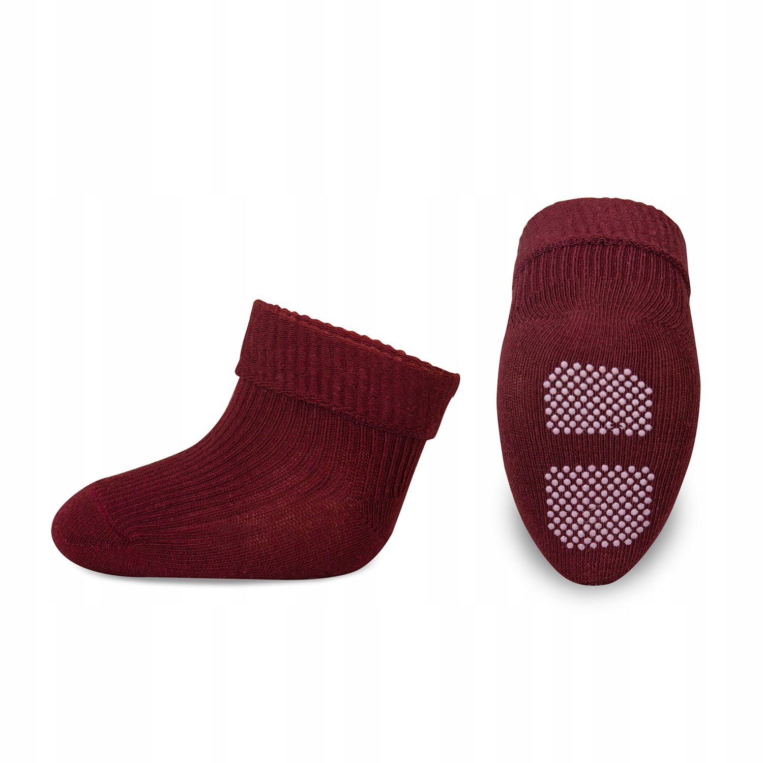 SKARPETKI NIEMOWLĘCE ABS BAWEŁNA BORDOWY 12+