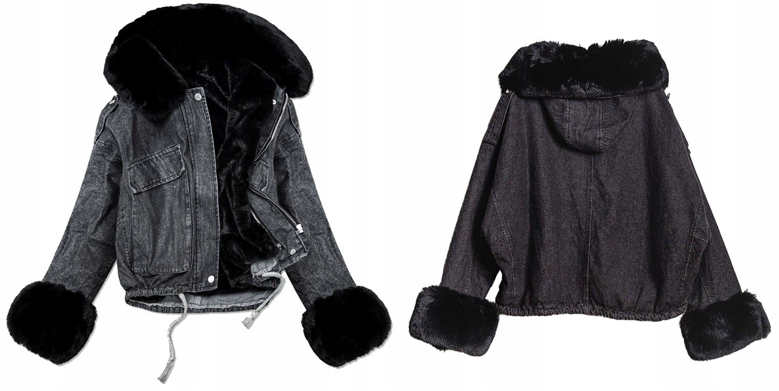 

Kurtka Jeansowa Z Futerkiem Katana Miś Futerkol/xl